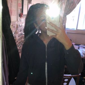 blue brandy melville crystal hoodie